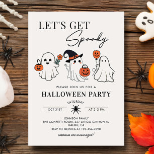 Laat Spooky Ghost Halloween Party Uitnodiging krij