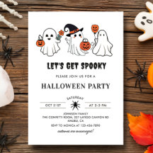 Laat Spooky Ghost Halloween Party Uitnodiging krij