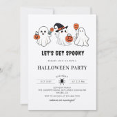 Laat Spooky Ghost Halloween Party Uitnodiging krij (Voorkant)