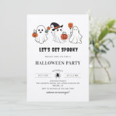 Laat Spooky Ghost Halloween Party Uitnodiging krij (Staand voorkant)