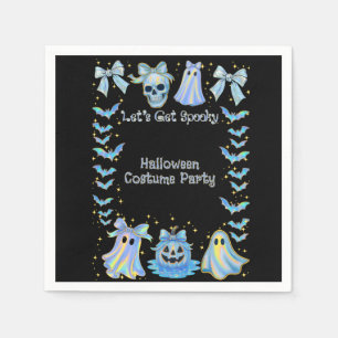 Laat Spooky Kinder Halloween Gevouwen Uitnodiging Servet