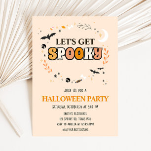 Laat Spooky Schattigee Halloween Party Kaart