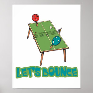 Laat springen pingelen pingelen Tennis van de Tenn Poster