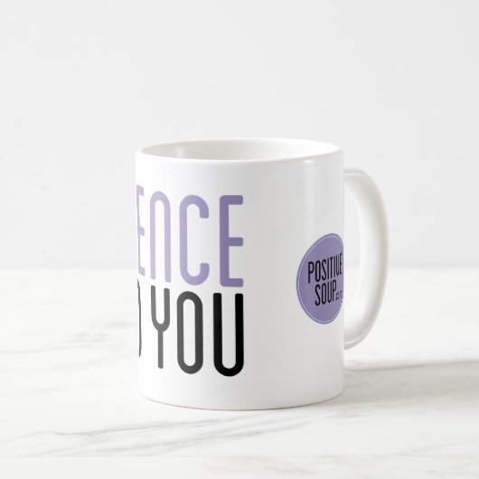 "Laat stilte met je praten" Mok (Voorkant rechts)