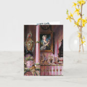 Laat Taart Eten Marie Antoinette PAPIER/FORMaat OP Kaart (Gele Bloem)