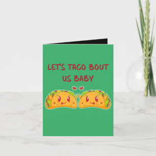 Laat Taco Bout ons Baby Valentijnse Taco Bedankkaart