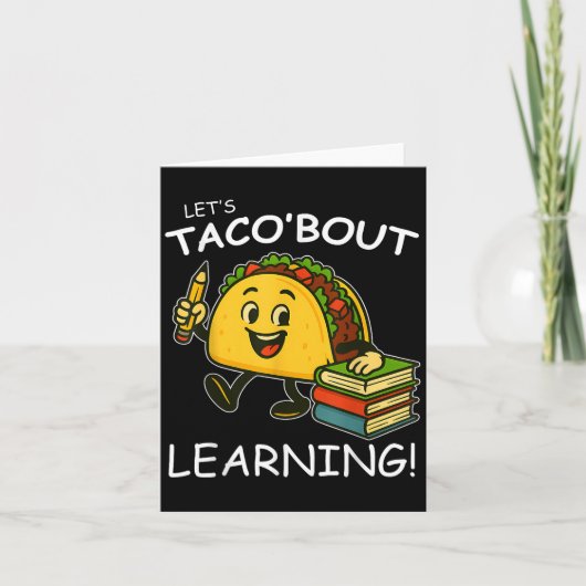 Laat Taco leren terug naar school leraar Kind Kaart (Voorkant)