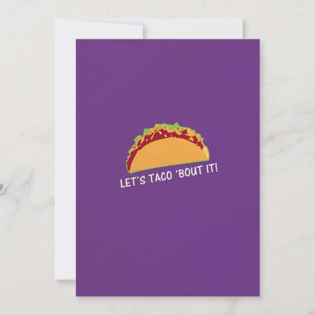 Laat Taco maar over het zeggen Funny Taco Slogan (Voorkant)