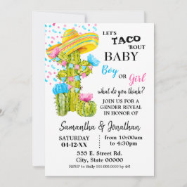 Laat taco over baby gender cactus onthullen kaart