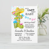 Laat taco over baby gender cactus onthullen kaart (Staand voorkant)