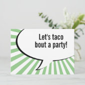 Laat Taco over een feestje praten Kaart (Staand voorkant)