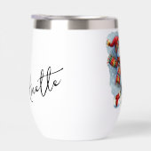 Laat tipsy wine drink sneeuwpop gepersonaliseerd k (Rechts)