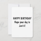 Laat toast Plain Pink Happy Birthday wenskaart Bedankkaart (Achterkant)