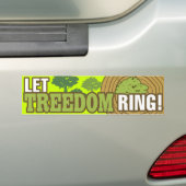 Laat Treedom Ring. Bumpersticker (Op auto)