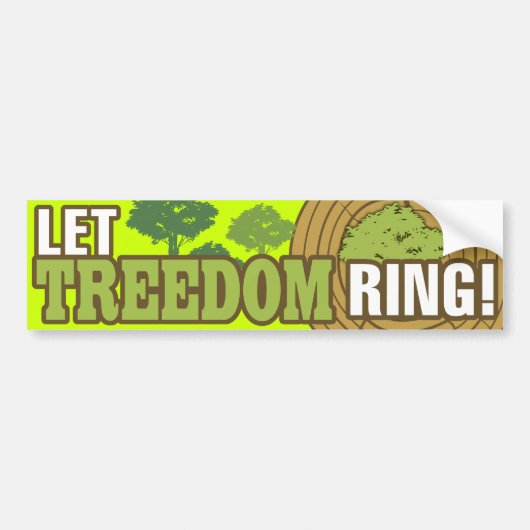 Laat Treedom Ring. Bumpersticker (Voorkant)