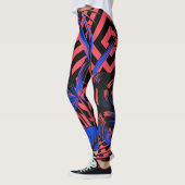 Laat tropisch patroon licht groen leggings (Links)