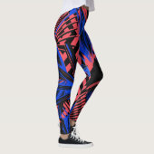 Laat tropisch patroon licht groen leggings (Rechts)
