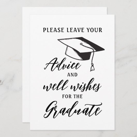 Laat uw advies achter voor de eenvoudige Afstudere (Voorkant / Achterkant)