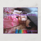 Laat uw binnenste kind het Briefkaart van het Kat  (Voorkant)