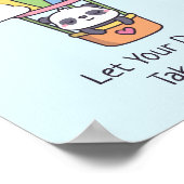 Laat uw dromen de vrije loop, Rainbow Air Balloon Poster (Hoek)