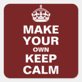 Laat uw eigen kalm bewaren en voer Stickers uit (Voorkant)