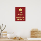 Laat uw eigen kalm Poster houden (Keuken)