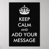 Laat uw eigen kalm Poster houden (Voorkant)