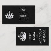 Laat uw eigen kalm Visitekaartje houden (Voorkant / Achterkant)