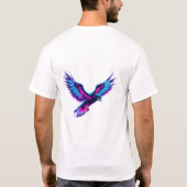 Laat uw elektrische Cyber Falcon-T-shirt los T-shirt (Achterkant)