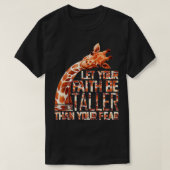 Laat uw geloof groter zijn dan uw angstige Giraffe T-shirt (Design voorkant)
