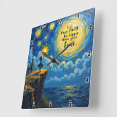 Laat uw geloof groter zijn dan uw vrees vierkante klok (Hoek)