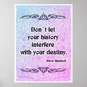 Laat uw geschiedenis niet los - Positive Quote´s Poster