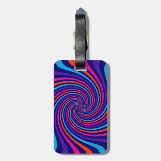 Laat uw Gezegde voor 'Keep Calm' op een meerkleuri Bagagelabel (Achterkant verticaal)