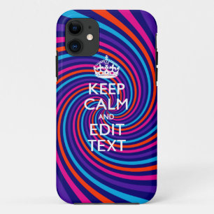 Laat uw Gezegde voor 'Keep Calm' op een meerkleuri iPhone 11 Hoesje