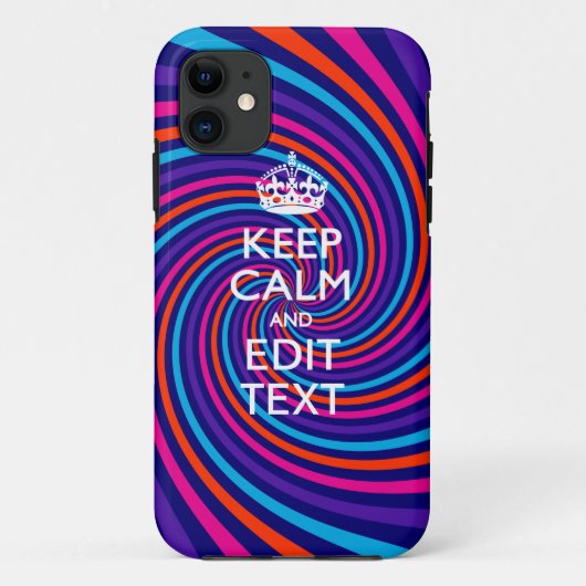 Laat uw Gezegde voor 'Keep Calm' op een meerkleuri Case-Mate iPhone Case (Achterkant)