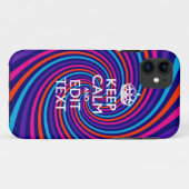 Laat uw Gezegde voor 'Keep Calm' op een meerkleuri Case-Mate iPhone Case (Achterkant (horizontaal))
