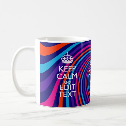 Laat uw Gezegde voor 'Keep Calm' op een meerkleuri Koffiemok (Links)