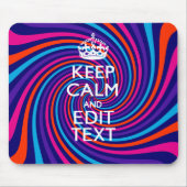 Laat uw Gezegde voor 'Keep Calm' op een meerkleuri Muismat (Voorkant)