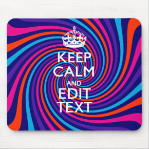 Laat uw Gezegde voor 'Keep Calm' op een meerkleuri Muismat