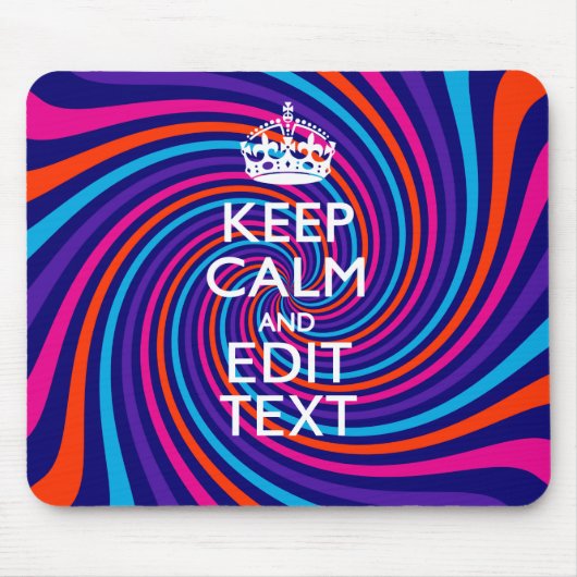 Laat uw Gezegde voor 'Keep Calm' op een meerkleuri Muismat (Voorkant)