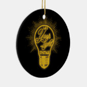 Laat uw gloeilamp grafisch u stralen keramisch ornament (Rechts)