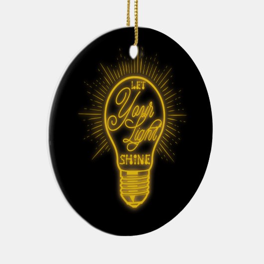 Laat uw gloeilamp grafisch u stralen keramisch ornament (Rechts)