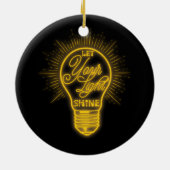 Laat uw gloeilamp grafisch u stralen keramisch ornament (Achterkant)