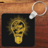 Laat uw gloeilamp grafisch u stralen sleutelhanger (Achterkant)