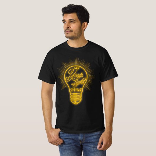 Laat uw gloeilamp grafisch u stralen t-shirt (Voorkant volledig)