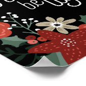 Laat uw hart licht Poinsettia Foliage Poster zijn (Hoek)