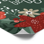 Laat uw hart licht Poinsettia Foliage Poster zijn (Hoek)