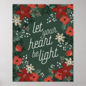 Laat uw hart licht Poinsettia Foliage Poster zijn (Voorkant)