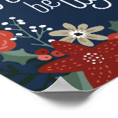 Laat uw hart licht Poinsettia Foliage Poster zijn (Hoek)