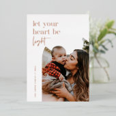 Laat uw hart licht zijn folie feestdagenkaart (Staand Voorkant)